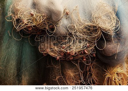 Fishing Net In Different Colors And Large