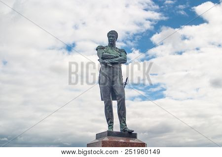 Saint Petersburg, Russia - July 07, 2017: The Monument To Ivan Fedorovich Kruzenshtern .