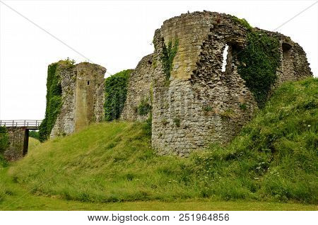 A View Of The Ruins Of The Medieval Castle In The North Yorkshire Town Of Helmsley
