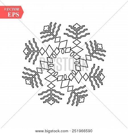 Snowflake Icon. Christmas And Winter Theme. Simple Flat Black Illustration On White Background. Eps1