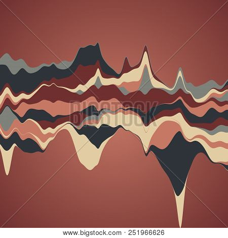 Big Data Visualization. Streamgraph. Futuristic Infographic. Inf