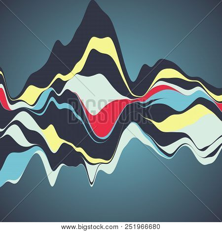 Big Data Visualization. Streamgraph. Futuristic Infographic. Inf