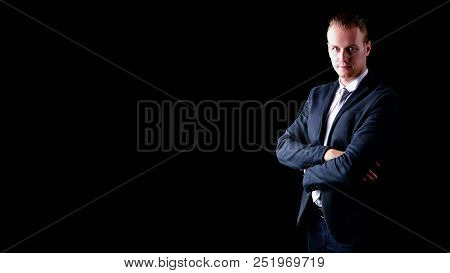 Concept Business People. Businessman On The Background. Businessmen Look Dastardly. Businessmen Show