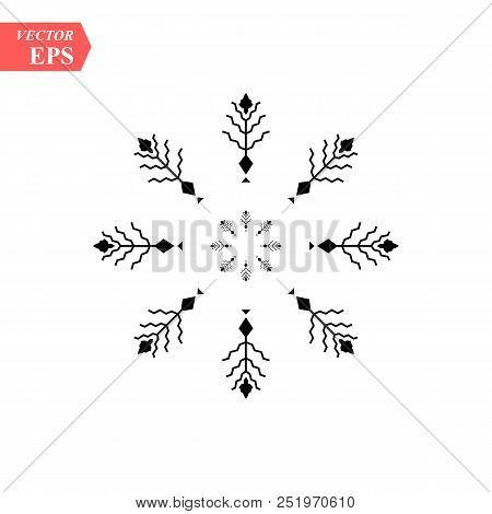 Snowflake Icon. Christmas And Winter Theme. Simple Flat Black Illustration On White Background. Eps1