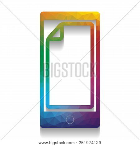 Protective Sticker On The Screen. Vector. Colorful Icon With Bri