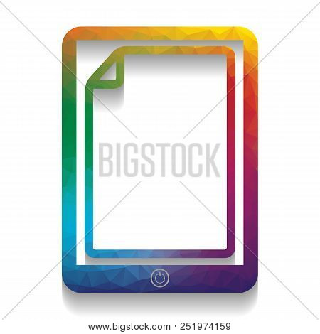 Protective Sticker On The Screen. Vector. Colorful Icon With Bri