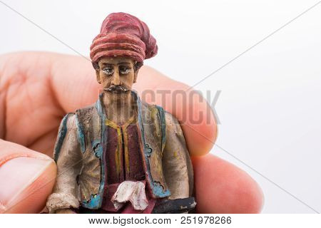 Ottoman Man Figure In Tradational Clothes In The View