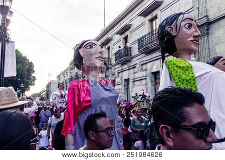 Detail Of Celebration Of Guelaguetza Fest In Oaxaca Mexico