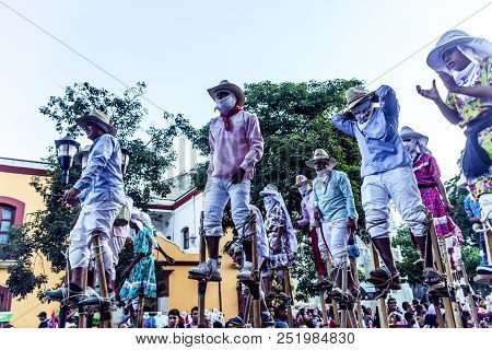 Detail Of Celebration Of Guelaguetza Fest In Oaxaca Mexico