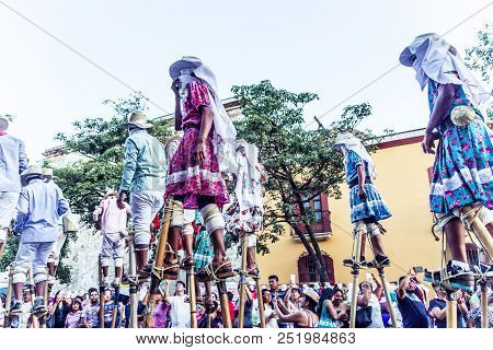 Detail Of Celebration Of Guelaguetza Fest In Oaxaca Mexico