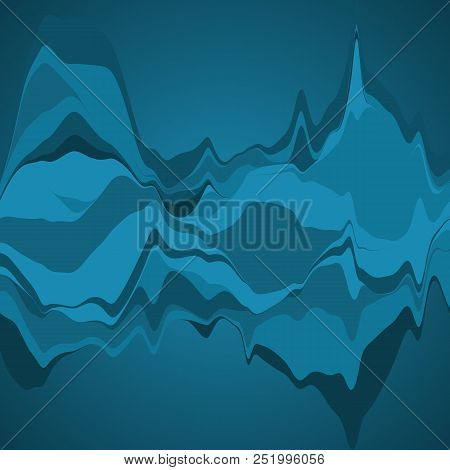 Big Data Visualization. Streamgraph. Futuristic Infographic. Inf
