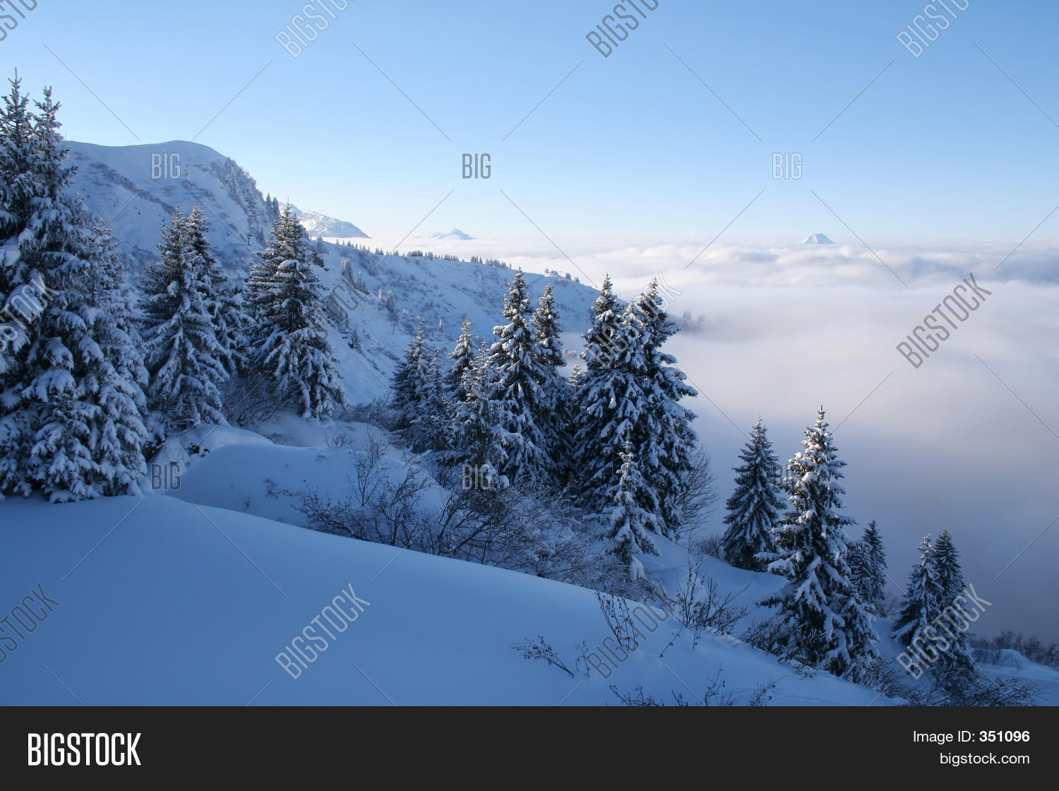 Blue Snow Scene Image & Photo (Free Trial) | Bigstock