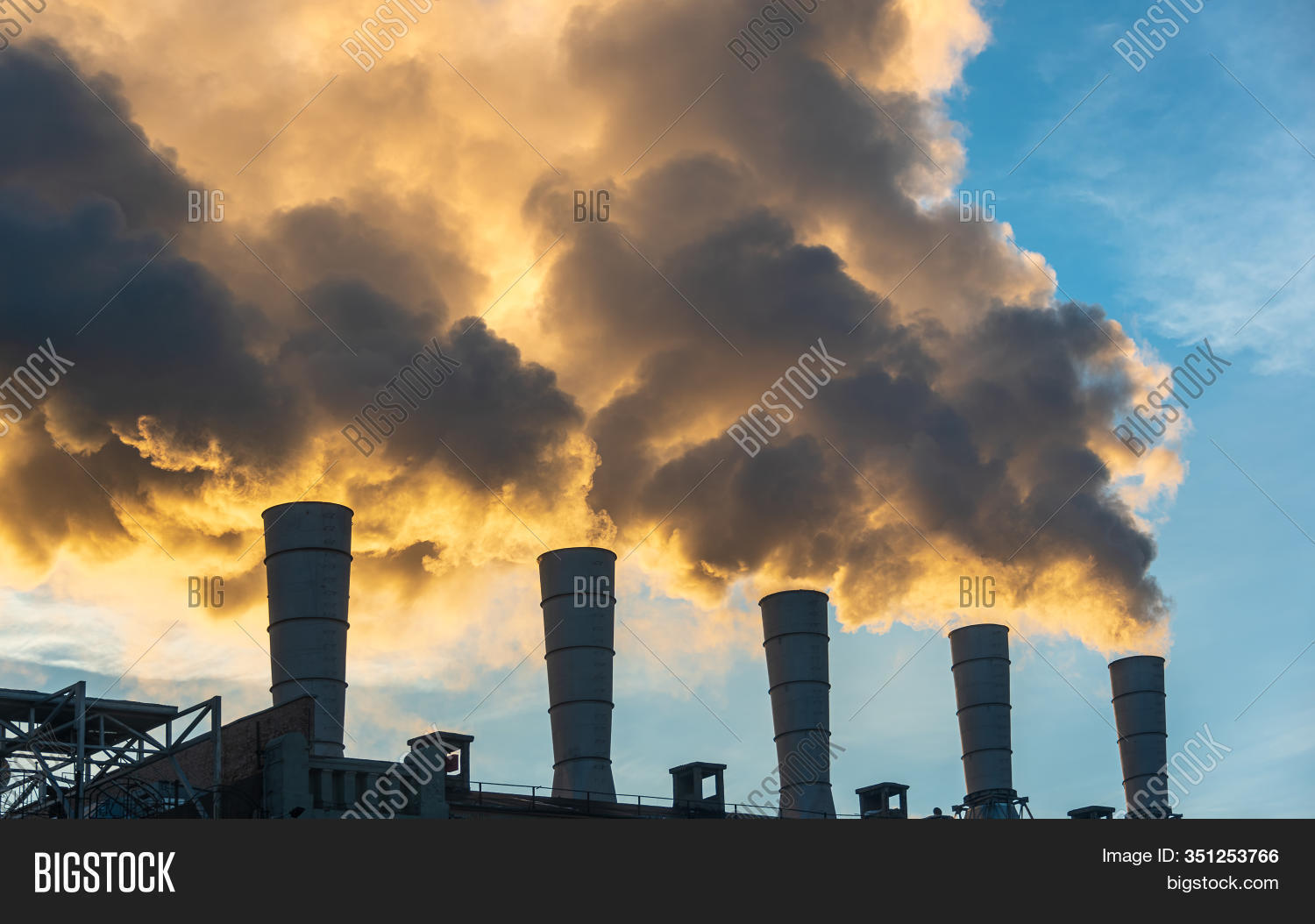 Industrial Chimneys Image & Photo (Free Trial) Bigstock
