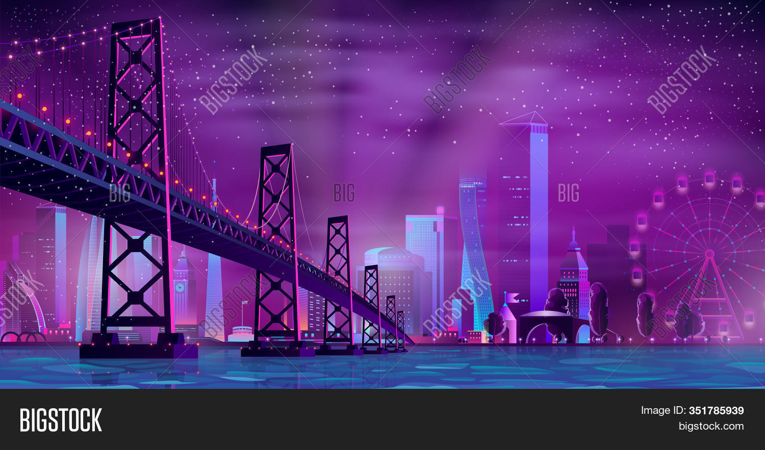 Night Metropolis Image Photo Free Trial Bigstock