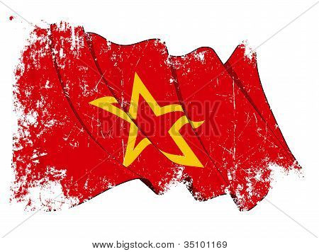 Kızıl Ordu bayrak Grunge