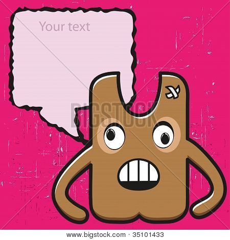 kort med farverige cute monster