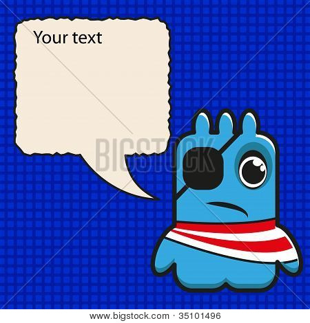 kort med farverige cute monster