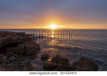 Sunset On The Beach Of The Renega De Oropesa