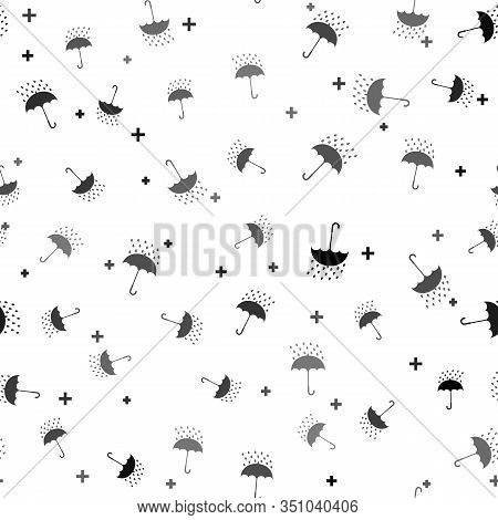 Black Network Port - Cable Socket Icon Isolated Seamless Pattern On White Background. Lan Port Icon.