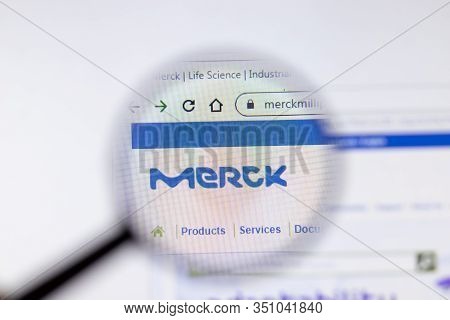 Saint-petersburg, Russia - 18 February 2020: Millipore Corporation Merck Company Website Page Logo O
