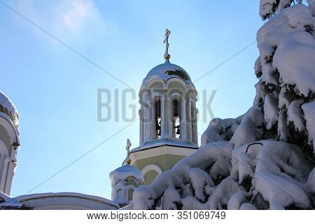 Winter St Serafim Church In The City Of Donetsk