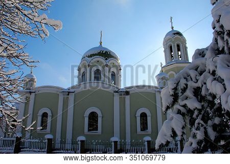Winter St Serafim Church In The City Of Donetsk