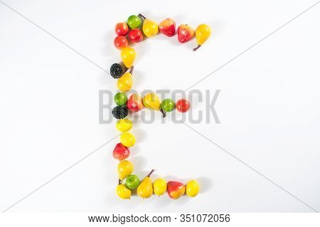 Eat Vitamins Letter Clsoeup Fruits Vegetables Represent Symbol Fitness Source Need Medical Illness