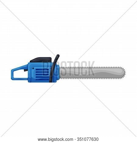 Chainsaw Vector Icon.cartoon Vector Icon Isolated On White Background Chainsaw .