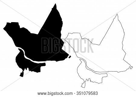 Daugavpils City (republic Of Latvia, Administrative Divisions Of Latvia, Republican Cities) Map Vect