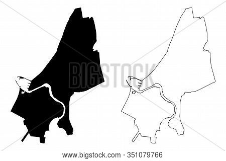 Ventspils City (republic Of Latvia, Administrative Divisions Of Latvia, Republican Cities) Map Vecto