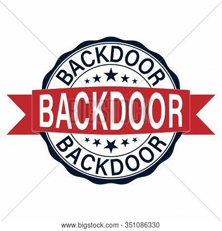 Backdoor Black And Red Emblem On A White Background