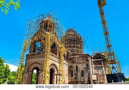 Mother Cathedral Of The Armenian Apostolic Church Under Restauration. Vagharshapat, Armenia