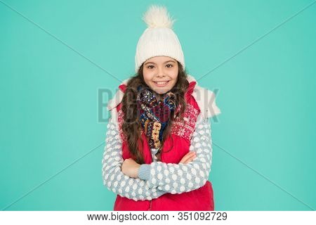 Stay Warm And Stylish. Cold Winter Days. Vacation Time. Stay Active During Season. Kid Wear Knitted 