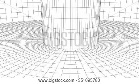 Vector Wireframe Background. Abstract Connection Grid Structure.