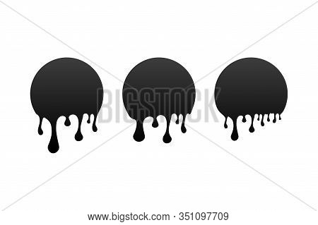 Current Paint, Stains. Current Drops. Current Inks. Vector Stock Illustration.