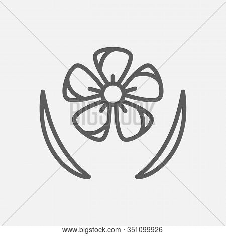 Oleander Icon Line Symbol. Isolated Vector Illustration Of Oleander Icon Sign Concept For Your Web S