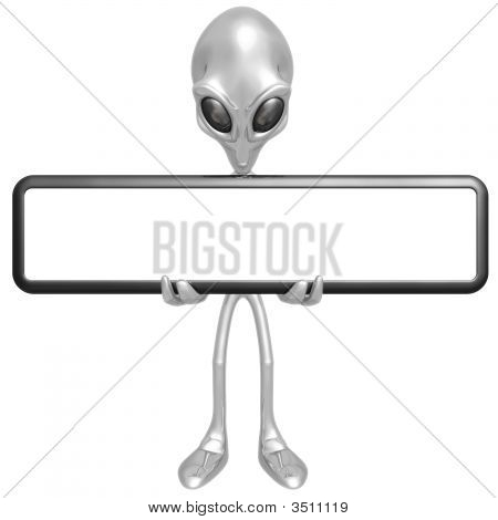 Alien mit leer Zeichen