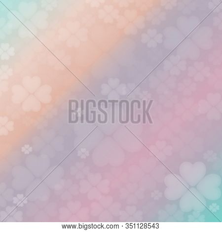 Abstract Glowing Blurred Background, Heart Bokeh Abstract Background Vector Flower Design.