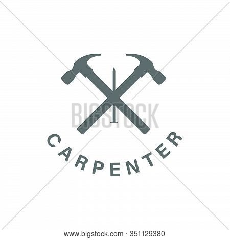 Logo Design Concept About Carpenter - Fine Wood - Hand Made - Furnishing . Carpenter Design Element 