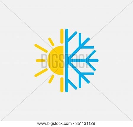 Hot, Cold Icon. Vector Illustration, Flat Design.