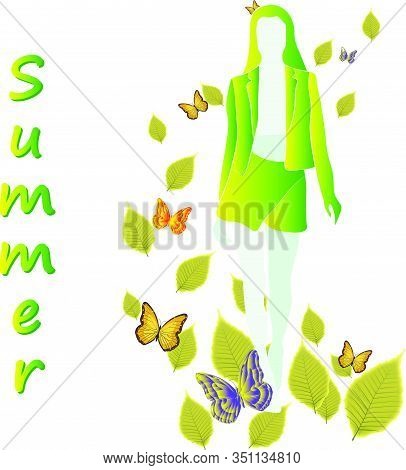 Girls Models Seasons Summer In Light Colors