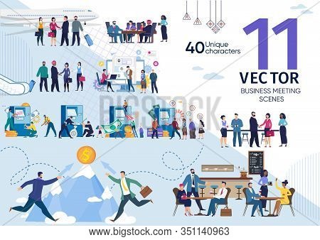 Business Partners, Finance Investors, Work Colleagues Life Scenes And Work Situations, Office Meetin