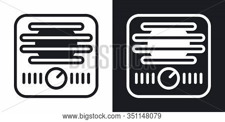 Radio App Icon For Smartphone, Tablet, Laptop Or Other Smart Device With Mobile Interface. Minimalis
