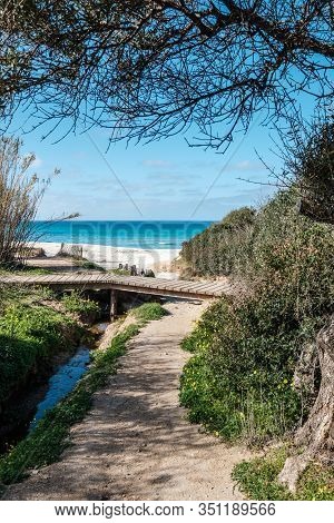 Path Leading To Bodri Beach In Corsica