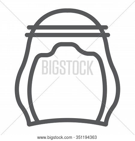 Keffiyeh Line Icon, Ramadan And Islam, Muslim Hat Sign, Vector Graphics, A Linear Pattern On A White