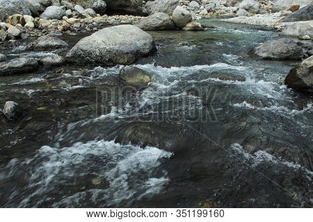 Beautiful view of flowing water in a river
