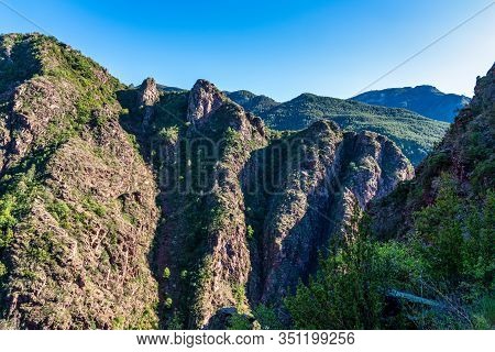Gorges De Daluis Or Chocolate Canyon In Provence-alpes, France.