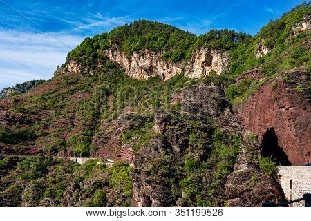 Gorges De Daluis Or Chocolate Canyon In Provence-alpes, France.