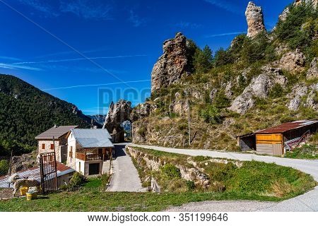 Panoramic View Of The Mercantour National Park Near Valberg, French Alps