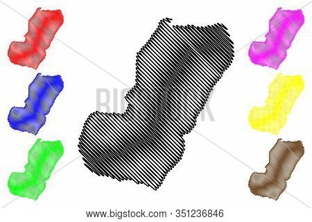 Bioko Island (republic Of Equatorial Guinea) Map Vector Illustration, Scribble Sketch Fernando Po Ma